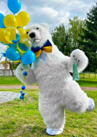 Надувний костюм Білий Ведмідь, Надувной костюм Белый Медведь - изображение 1