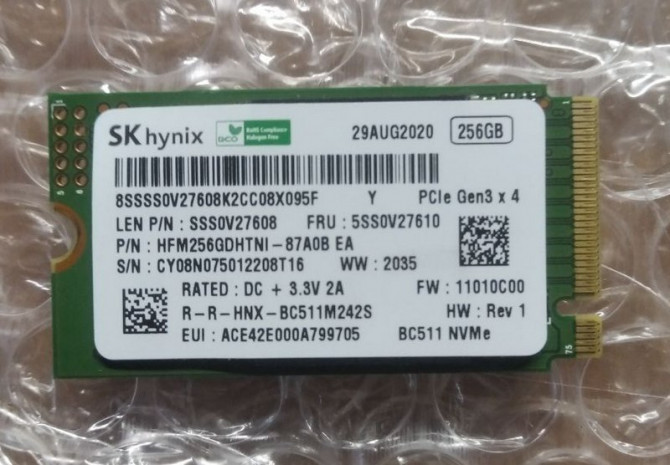 Накопичувач SSD Hynix NVMe 256GB - изображение 1