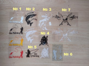 Наклейка на авто на тему рыбалка