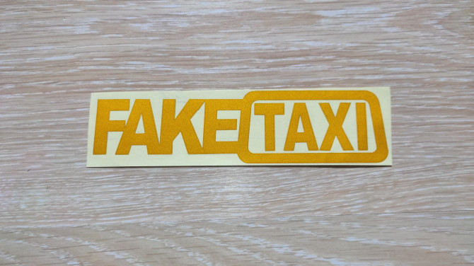 Наклейка на авто-мото FakeTaxi светоотражающая - изображение 1