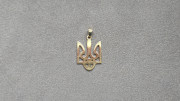 Кулон подвеска Герб Украины цвет золото бижутерия