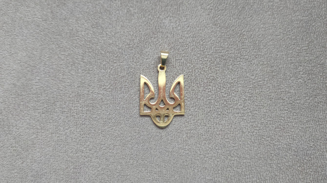 Кулон подвеска Герб Украины цвет золото бижутерия - изображение 1