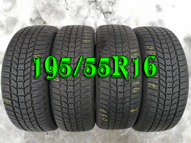 Sava Eskimo Hp2 195/55R16 87H шини бу зима 4 штуки - изображение 1