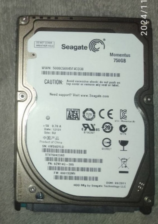 Жесткий диск Seagate 750GB 2.5 - изображение 1