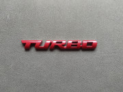 Наклейка Turbo Красная Металлическая турбо