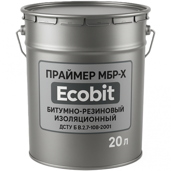 МБР-Х Ecobit Холодний бітумно-гумовий ізоляційний праймер 20 л - изображение 1