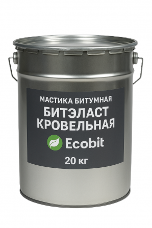 Мастика бітумна БІТЕЛАСТ - ПОКРIВЕЛЬНИЙ Ecobit вiдро 20 кг - изображение 1