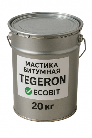 Тегерон бітумний ЕКОБIТ мастика гумо-бітумна вiдро 20 кг - изображение 1