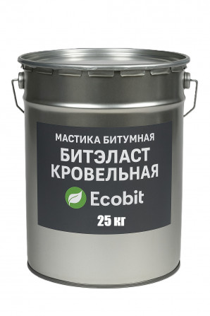 Мастика битумная ведро 25,0 кг БИТЭЛАСТ - КРОВЕЛЬНЫЙ Ecobit - изображение 1