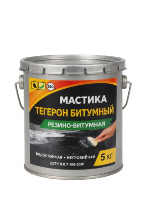 ТЕГЕРОН Битумный ЭКОБИТ ведро 5,0 кг мастика резино-битумная - изображение 1