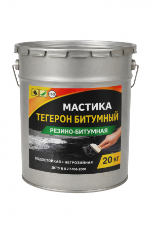 ТЕГЕРОН Битумный ЭКОБИТ ведро 20,0 кг мастика резино-битумная - изображение 1