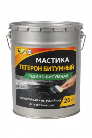 ТЕГЕРОН Битумный ЭКОБИТ ведро 25,0 кг мастика резино-битумная - изображение 1