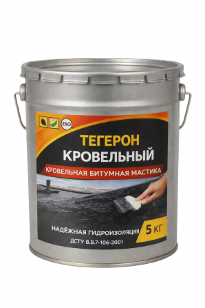 Тегерон Кровельный Ecobit ведро 5,0 кг - кровельная битумная мастика - изображение 1