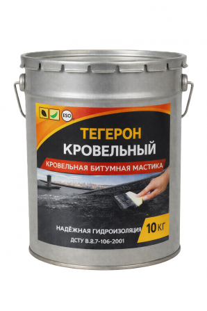Тегерон Кровельный Ecobit ведро 10,0 кг - кровельная битумная мастика - изображение 1
