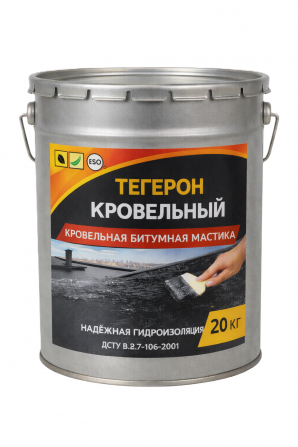 Тегерон Кровельный Ecobit ведро 20,0 кг - кровельная битумная мастика - изображение 1
