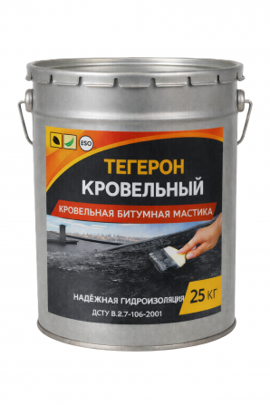 Тегерон Кровельный Ecobit ведро 25,0 кг - кровельная битумная мастика - изображение 1