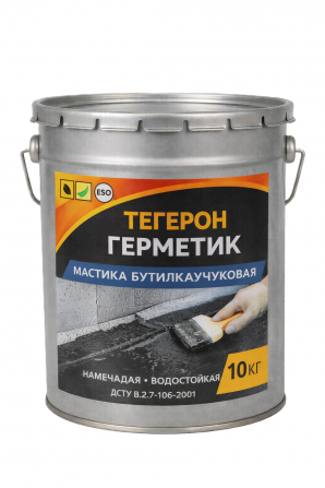 ТЕГЕРОН Герметик ЭКОБИТ ведро 10,0 кг мастика бутилкаучуковая - изображение 1