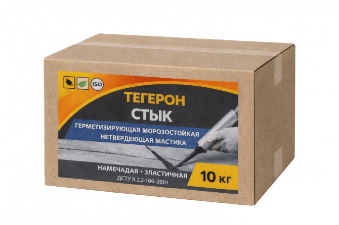 Тегерон Стык Экобит ящик 10 кг герметизирующая морозостойкая мастика - изображение 1
