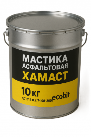 Мастика асфальтовая ХАМАСТ ЭКОБИТ ведро 10,0 кг - изображение 1