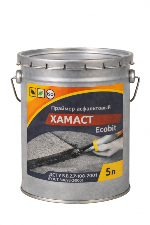 Праймер асфальтовый ХАМАСТ ЭКОБИТ ведро 5,0 л ДСТУ Б.В.2.7-108-2001 - изображение 1