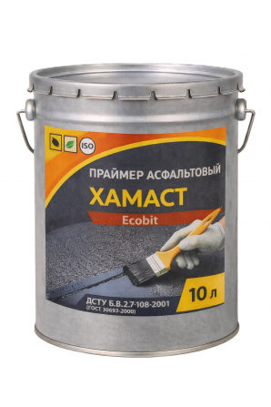 Праймер асфальтовый ХАМАСТ ЭКОБИТ ведро 10,0 л ДСТУ Б.В.2.7-108-2001 - изображение 1