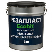 Мастика РЕЗАПЛАСТ Ecobit ведро 3,0 кг кровельная