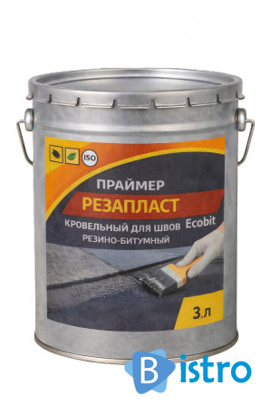 Праймер РЕЗАПЛАСТ Ecobit ведро 3,0 л кровельный для швов - изображение 1