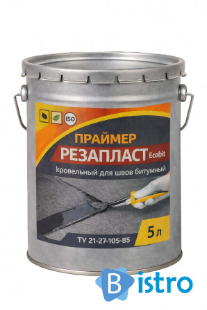 Праймер РЕЗАПЛАСТ Ecobit ведро 5,0 л кровельный для швов - изображение 1