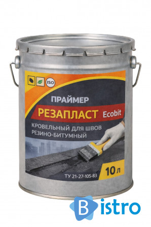 Праймер РЕЗАПЛАСТ Ecobit ведро 10,0 л кровельный для швов - изображение 1