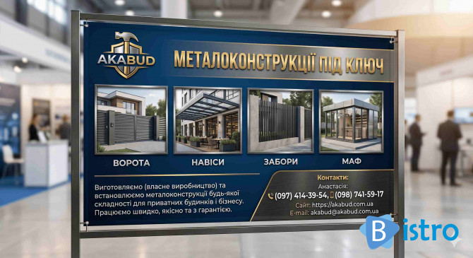 Металоконструкції Кривий Ріг — Ворота, Навіси, МАФи - изображение 1