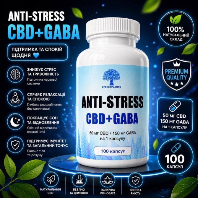Биодобавка Anti-Stress CBD+GABA — спокойствие, баланс и крепкий сон - изображение 1