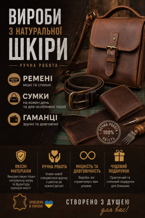 Шкіряні аксесуари ручної роботи на замовлення - изображение 1