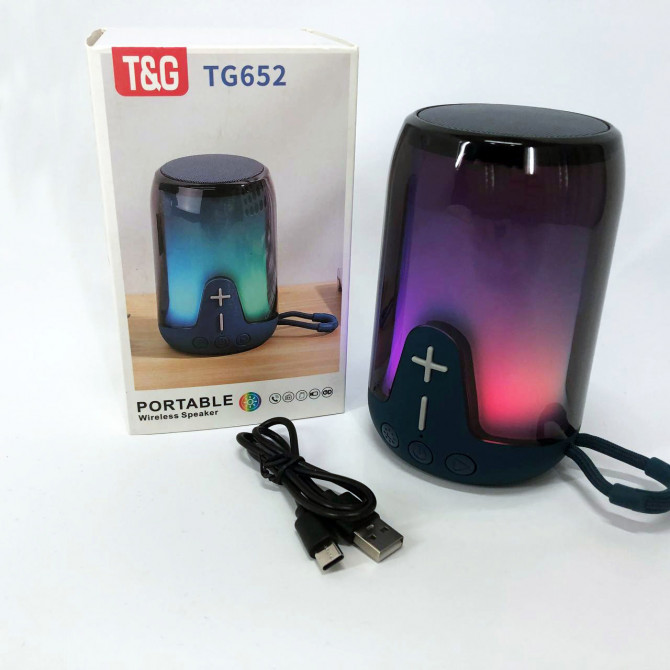 Акумуляторна переносна колонка TG652 5W з RGB підсвічуванням та р... - изображение 1