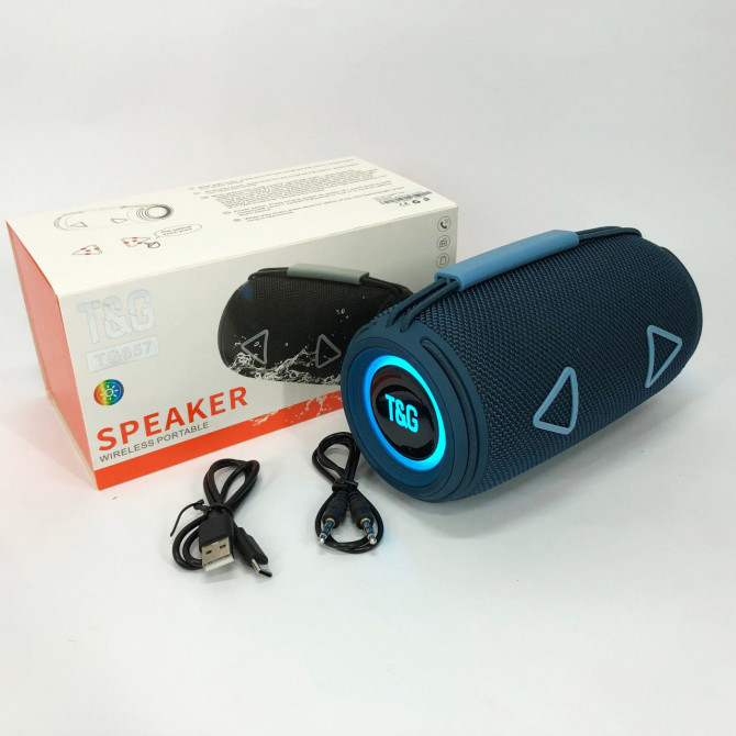 Bluetooth-колонка TG657 з RGB підсвічуванням 1500 mAh, музичні ст... - изображение 1