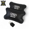 Набір автодушки 2шт на підголовник Audi / Ауді з натуральної шкір...