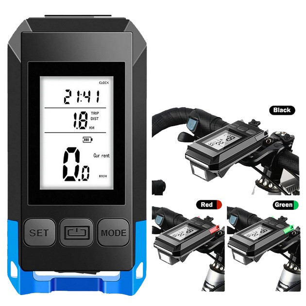 Велофара з комп'ютером та сигналом MT-088-T6, 450Lum, 18650 (2200... - изображение 1