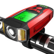 Велофара з комп'ютером та сигналом AS0808-XPG+2LED(yellow)+2COB(r...