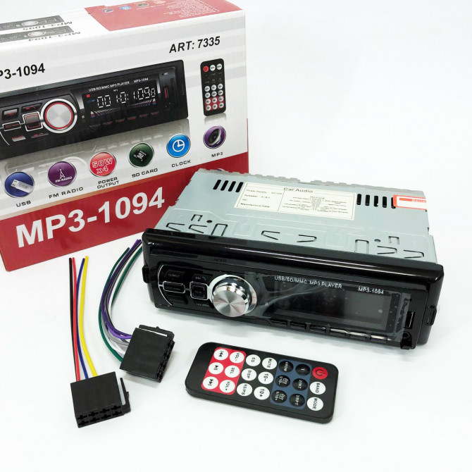 Автомагнітола зі знімною панеллю MP3 1094 з Bluetooth та пультом ... - изображение 1