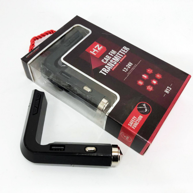 Автомобільний MP3 Трансмітер FM-модулятор HZ H13 LCD AUX/USB, Blu... - изображение 1