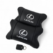 Набір автоподушок Lexus шкіра Італія+ подарунок, Автоподушки Лекс...