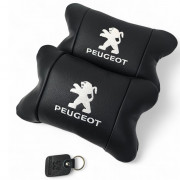 Набір подушок Peugeot із шкіри + брелок у подарунок, Автоподушки ...