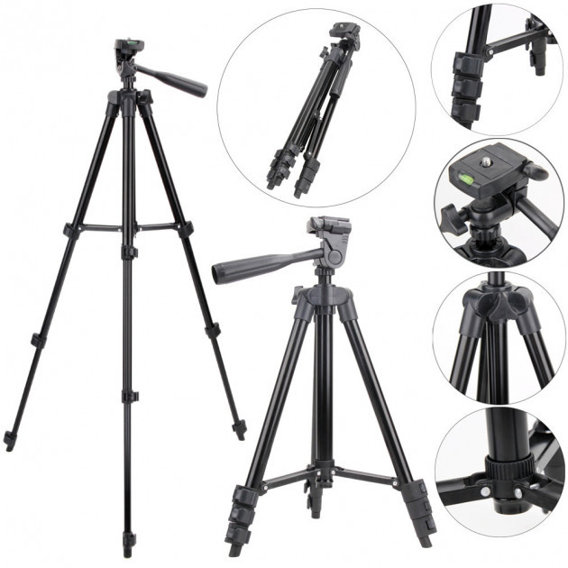 Штатив металевий універсальний для телефону та фотоапарата Tripod... - изображение 1