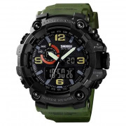 Годинник наручний чоловічий SKMEI 1520AG ARMY GREEN, військовий ч...