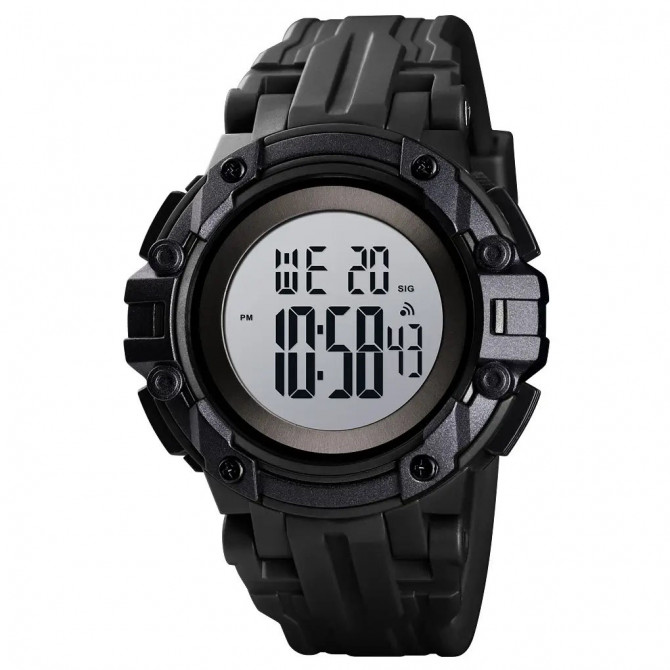 Годинник наручний чоловічий SKMEI 1545BKWT BLACK-WHITE, водонепро... - изображение 1