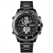 Годинник наручний чоловічий SKMEI 1670BKWT BLACK-WHITE, Армійськи...
