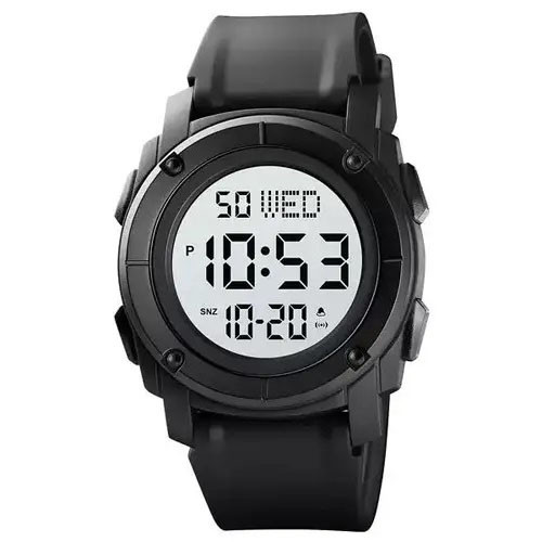 Годинник наручний чоловічий SKMEI 1853BKWT BLACK-WHITE, армійськи... - изображение 1