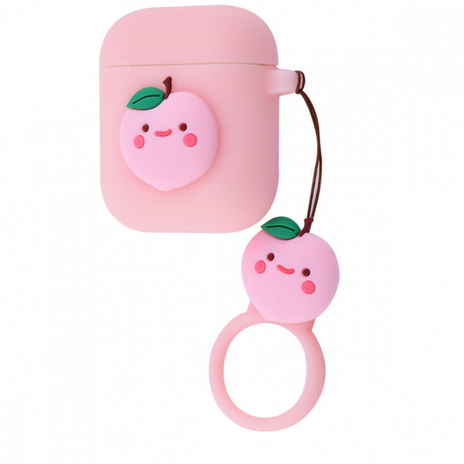 Чохол для AirPods рожевий з вишенькою - изображение 1