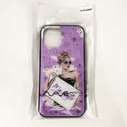 Чохол на Apple Iphone 12 Pro Max дівчина в окулярах. Колір фіолет...