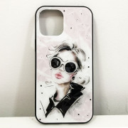 Чохол для Apple Iphone 12 Pro Max дівчина в окулярах. Колір: роже...