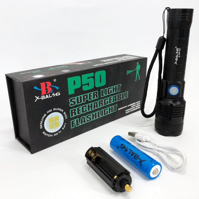 Ліхтарик ручний Bailong X-Balog BL-B99-P50, ліхтар ручний тактичн... - изображение 1